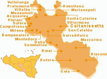 province of Caltanissetta map