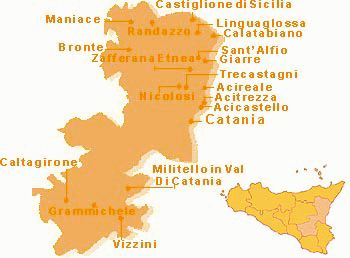 province of Catania map