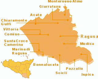 province of Ragusa map